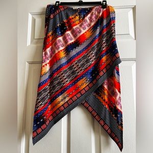 Venus Asymmetrical MIDI Skirt - Multi colored